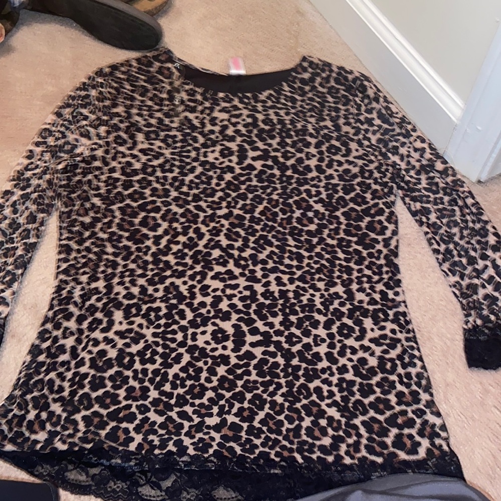 Cheetah print blouse